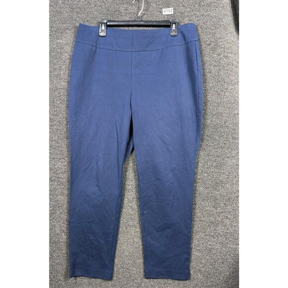 Chico's Fabulously Slimming 4 Way Pull On Pants Womens Size 2.5 Short US 14 Blue - Picture 1 of 8